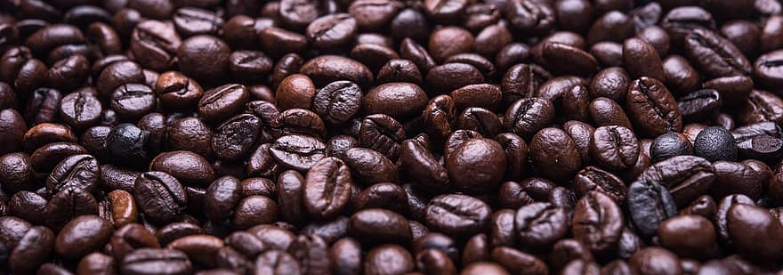 grãos de café, café, Comida, assado, cafeína, orgânico, textura, fechar-se