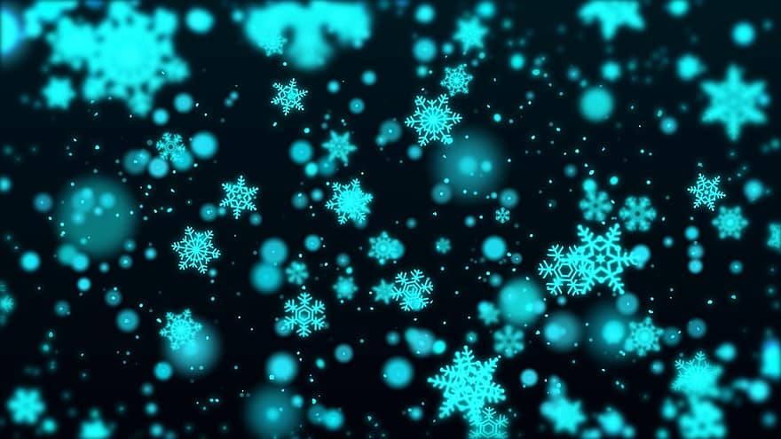 Background, Black, Blur, Colorful, Snowflakes, Christmas, Snow, Vector, New, Happy, Holiday