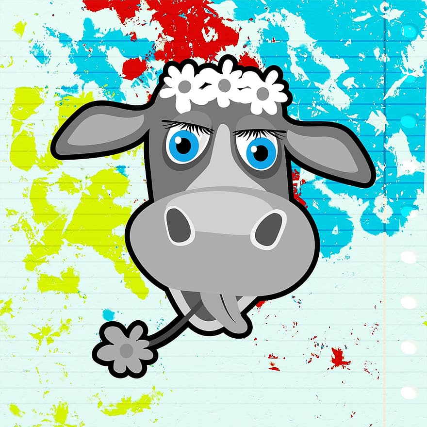 vacă, animal, mamifer, față, desen animat, cap, drăguţ, lactat, agricultură, bovin, abstract