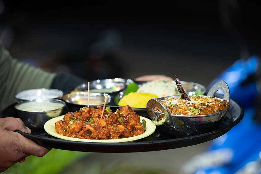 manchuriano, comida india, comida, comida china, comida del sur de la India, masala dosa, plato, cocina, delicioso, sabroso, tradicional