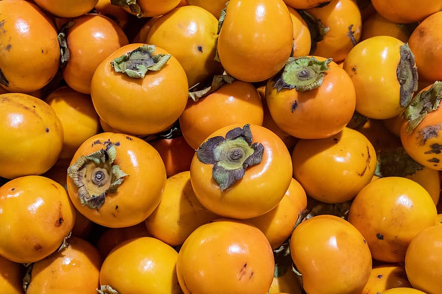 Persimmons, Fruits, Fresh, Produce, Harvest, Organic, Fresh Produce, Fruit Stand, Healthy, Sweet, Food