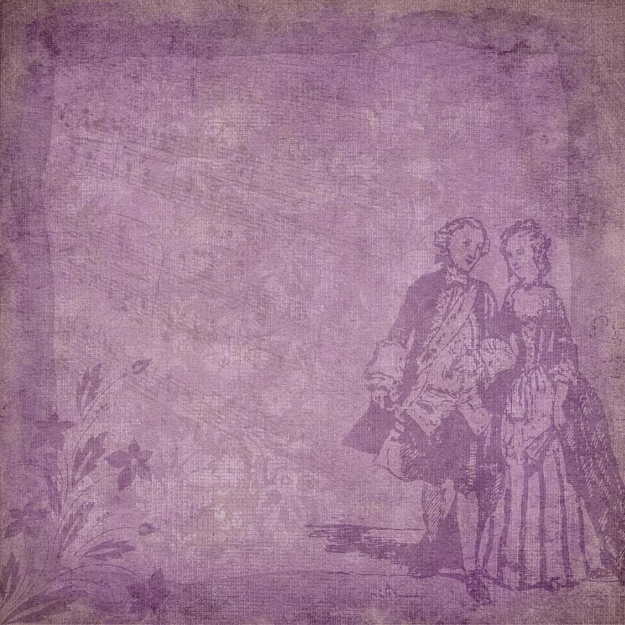 Background, Couple, Frame, Ornament, Shabby, Chic, Background Image, Ornaments, Decorative, Deco, Middle Ages