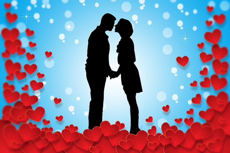 Liebe, Valentinstag, romantico, der Kuss, Romantik