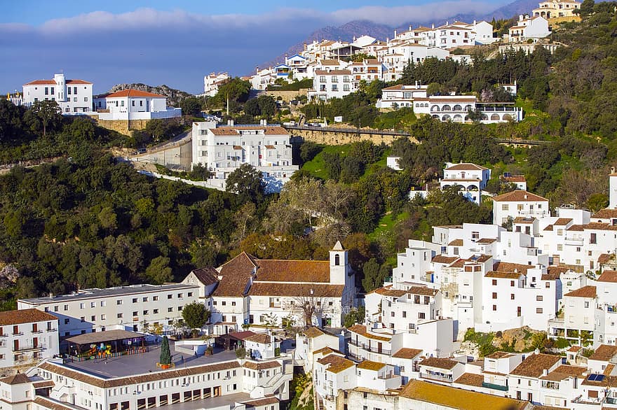 casares, Andalúzia, Spanyolország, Málaga tartomány, hegy