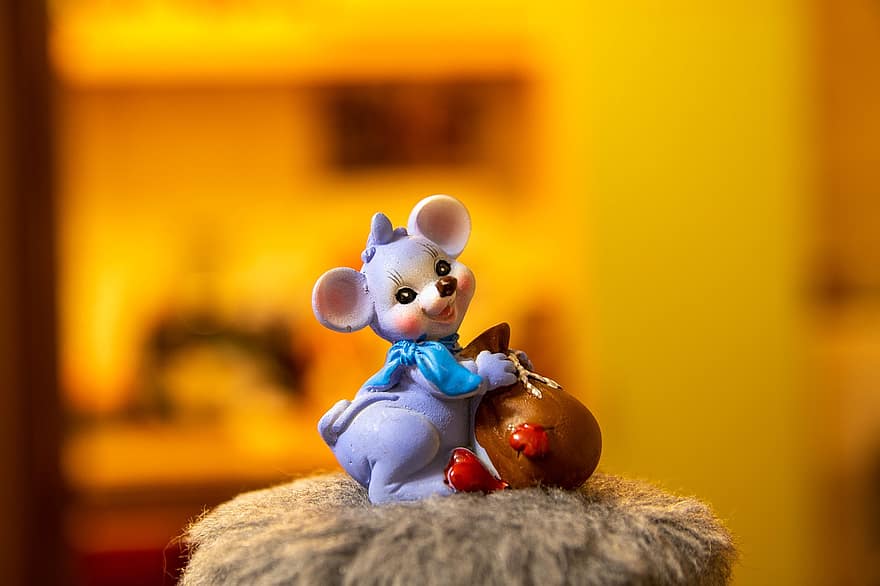 myš, Dovolená, hračka, figurka, hlodavec, roztomilý, dekorace, malý, oslava, zimní, dar
