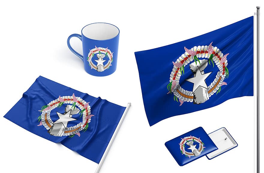 северни мариански острови, държава, флаг, зависим, националност, чаша, дизайн