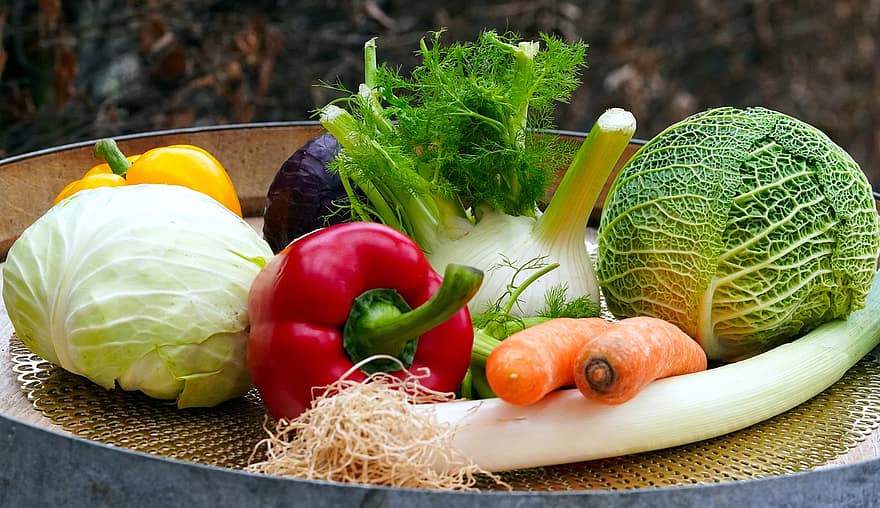 Sayuran, menghasilkan, sayur-mayur, kesegaran, makanan, makan sehat, Makanan vegetarian, organik, wortel, daun, pertanian