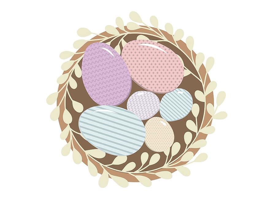 Easter Eggs, Easter, Eggs, Shopping Cart, Holidays, Spring, celebration, decoration, vector, season, illustration