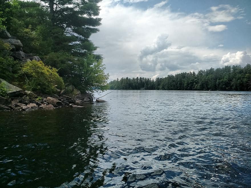 lago, Maine, natura, paesaggio