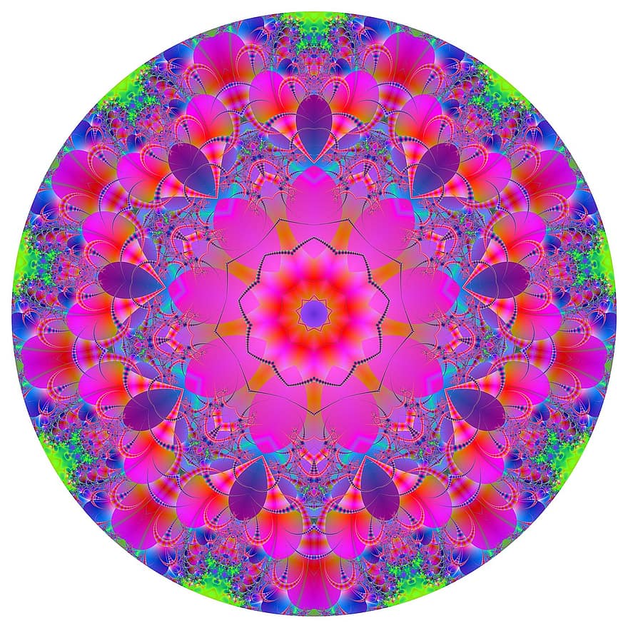 Mandala, fractal, abstract, grafic, artă, spiritual
