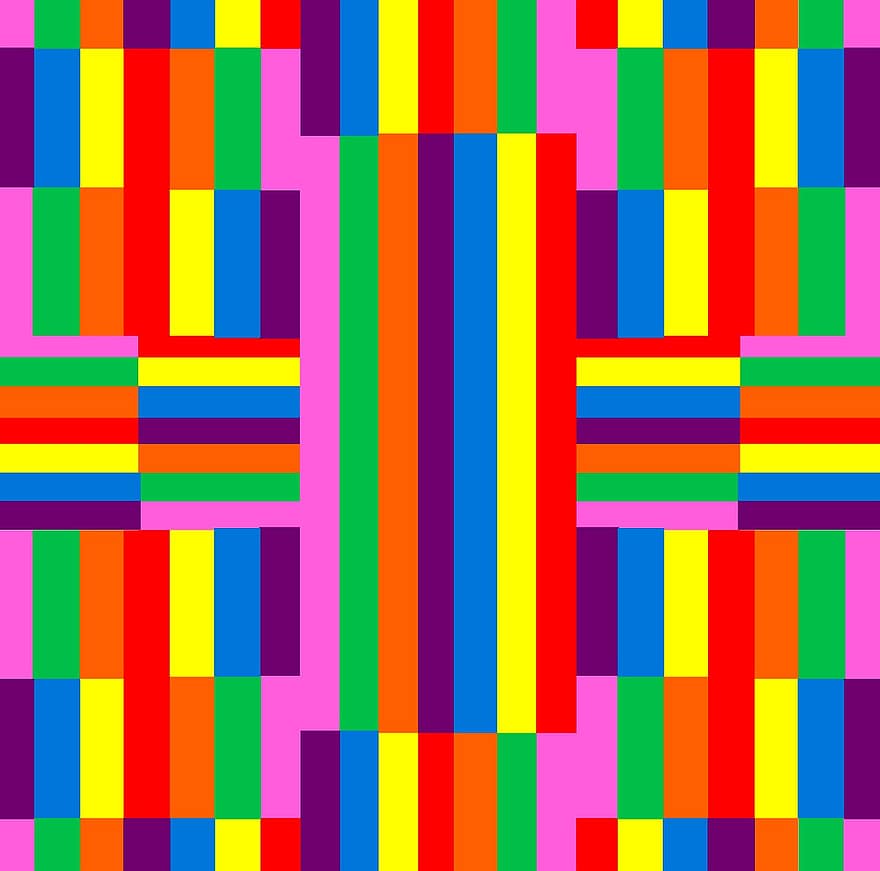 虹、幾何学的な、パターン、形、縞、カラフル、Roygbiv、デコレーション、背景、明るい、赤