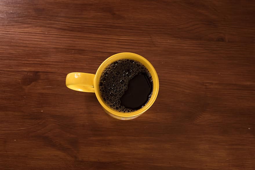 कॉफ़ी, कप, टेबल, काली, कॉफ़ी का कप, कैफे, मग