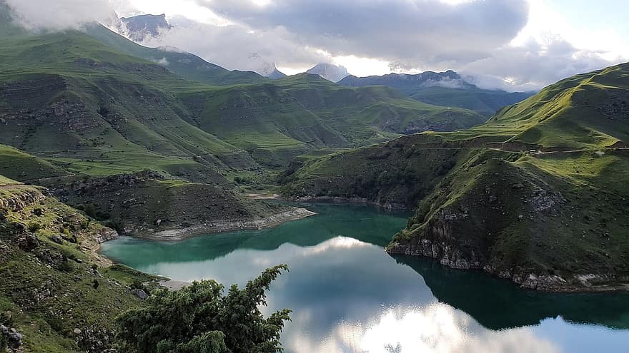 езеро, природа, пътуване, проучване, на открито, планини, Елбрус