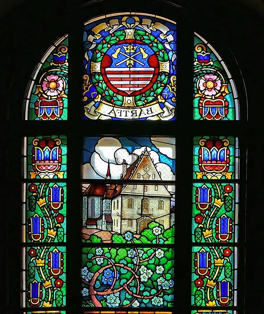 mozaika, vitražas, spalvinga, katedra, religija, gotika, bažnyčia