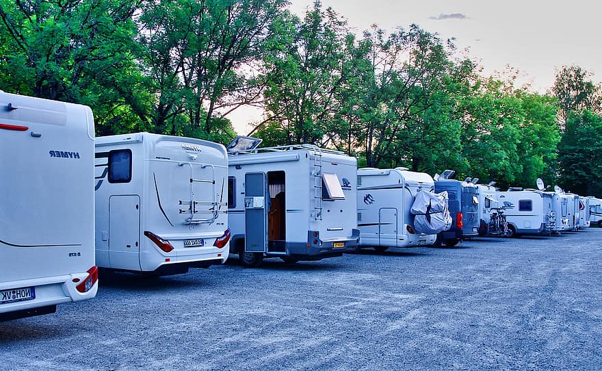 motorhomes, recreatie voertuig, camping, park, trailers, rvs