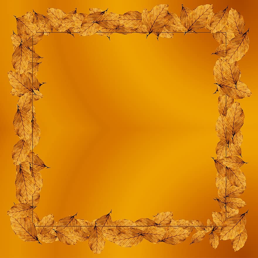 Background, Texture, Pattern, Orange, Brown, Framework, Frame, Leaves, Sheets, Sheet, Autumn