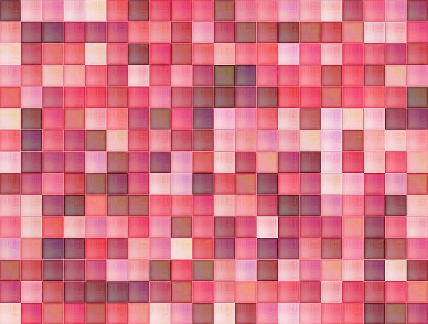 мозаика, обои на стену, красный, розовый, шаблон, геометрический, фон, текстура, дизайн, декоративный, стиль