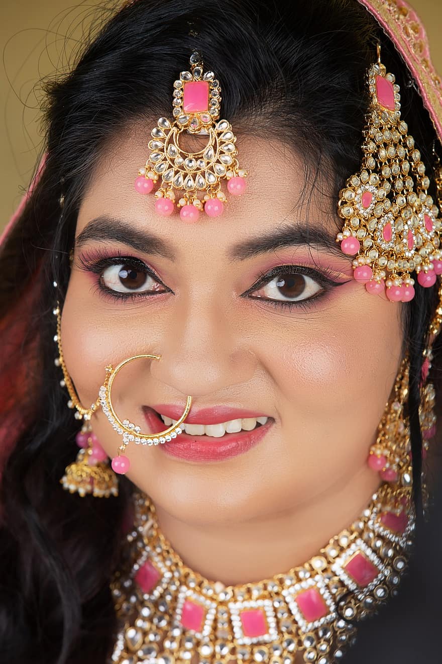 vrouw, schoonheid, model-, bruid, traditie, Indiaas, cultuur, meisje, aantrekkingskracht, een persoon, Indiase etniciteit