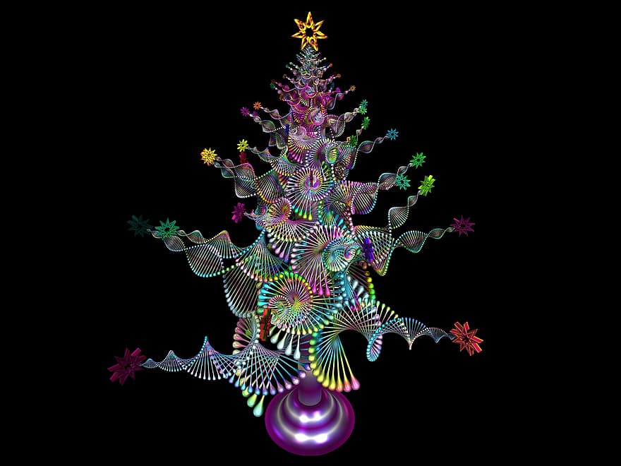 クリスマスツリー、メリークリスマス、デコレーション、クリスマス、木、休日、祝う、お祝い