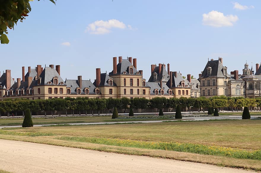 Gebäude, Schloss, Monument, königlich, Garten, Fontainebleau, Frankreich, Geschichte