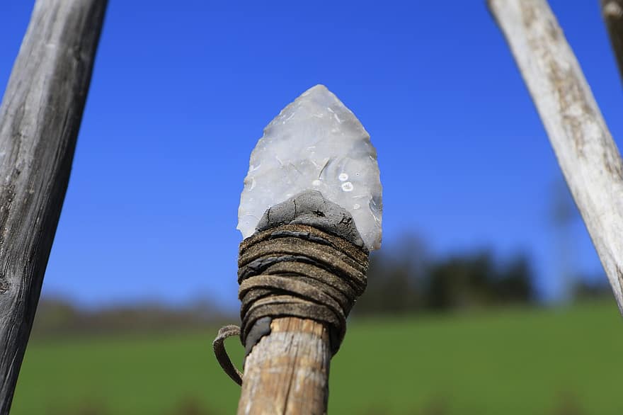punta di freccia, arma, acuto, età della pietra, pietra focaia