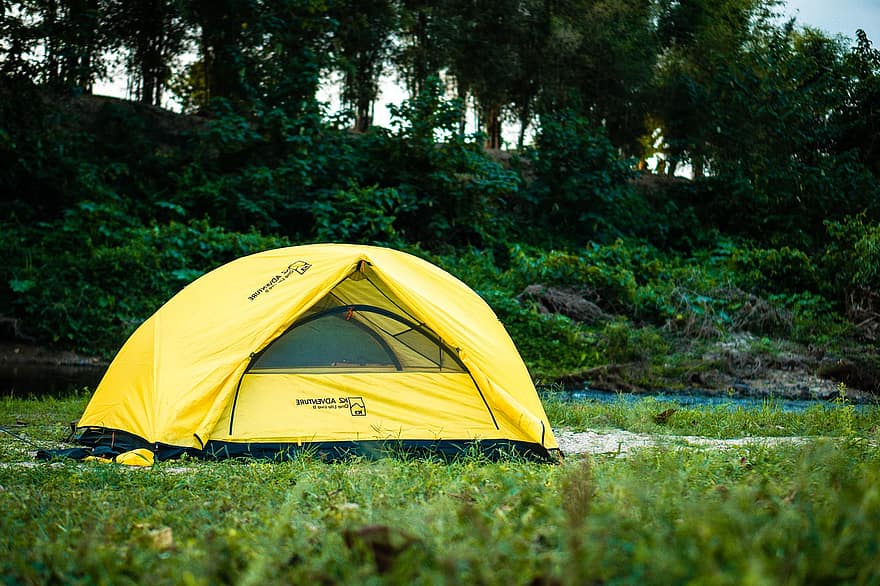 テント、キャンプ、屋外、キャンプ場、冒険、レクリエーション、レクリエーション活動、屋外の