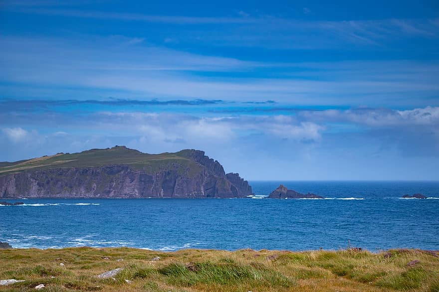 Sea, Coast, Headland, Cliff, Wild Atlantic Way, Dingle, Kerry, Ocean, Atlantic, Coastline, Seascape
