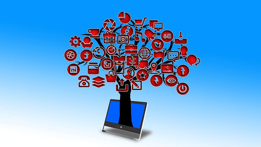 पेड़, संरचना, नेटवर्क, इंटरनेट, सामाजिक, सामाजिक जाल, प्रतीक चिन्ह, फेसबुक, गूगल, सामाजिक नेटवर्किंग, नेटवर्किंग