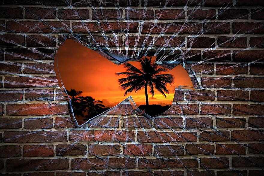Wall, Hole, Palm, By Looking, Intimated, See The Light, Break Out