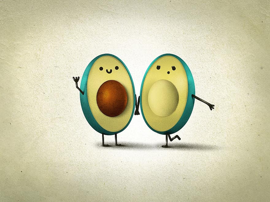 Avocado, Fruit, Cartoon Character