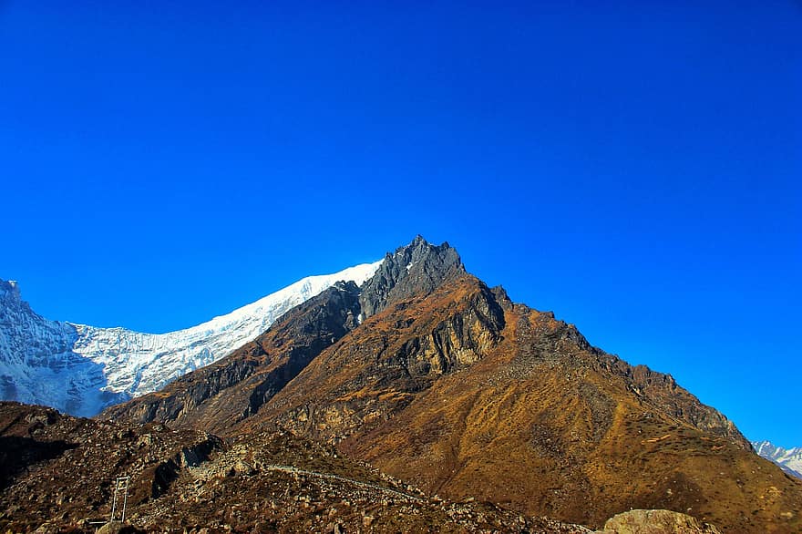 산들, 히말라야 산맥, 눈, 하이킹, 불교의, 자연, 알파인, 트레킹, 관광 여행, 카트만두, 네팔