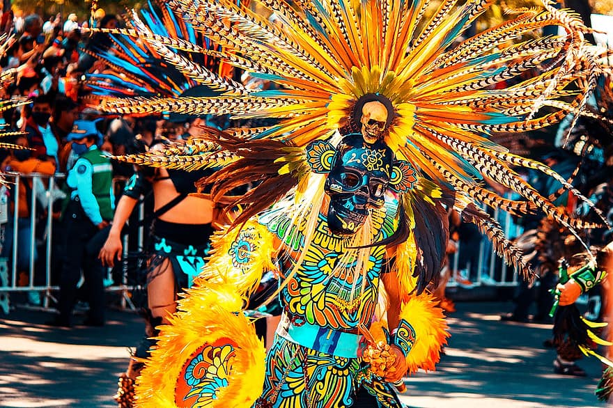 kaukolė, šokis, miręs, kultūrą, istorija, tradicinis, cdmx, šokiai, Meksika, kultūros, paradas