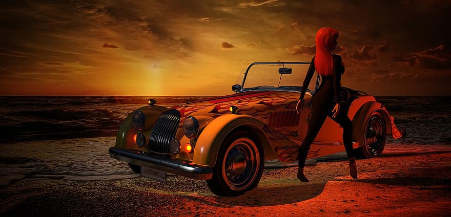 auto, vecchio, classico, retrò, Vintage ▾, veicolo, vecchi tempi, settore automobilistico, nostalgia, automobile, 1950
