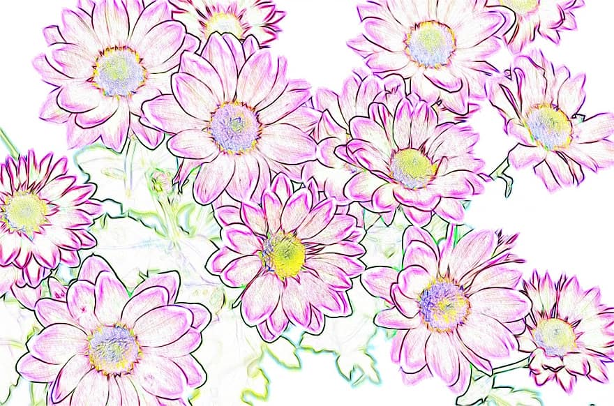 Latar Belakang, bunga-bunga, ungu, musim semi, penuh warna, lembut, abstrak, pastel