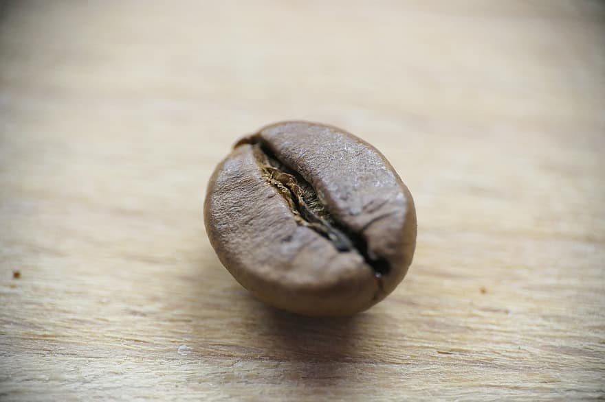 Coffee, Coffee Bean, Roasted, Macro, close-up, caffeine, drink, bean, freshness, wood, table