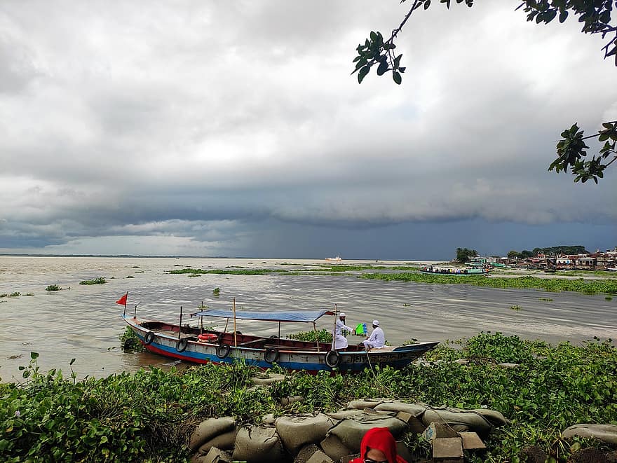 Чандпур, река, Бангладеш, природа, плавателен съд, вода, риболов, пътуване, пейзаж, хора, брегова линия