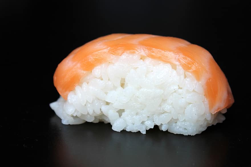 nigiri, σούσι, σολομός, Ιαπωνία, Ιαπωνικά, Ασία, ρύζι, τρώω, ακατέργαστος, φρέσκο