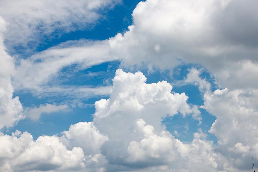 구름, 하늘, 분위기, 파란 하늘, 클라우드 스케이프, 흰 구름, 흐린, 푸른, 일, 날씨, 여름
