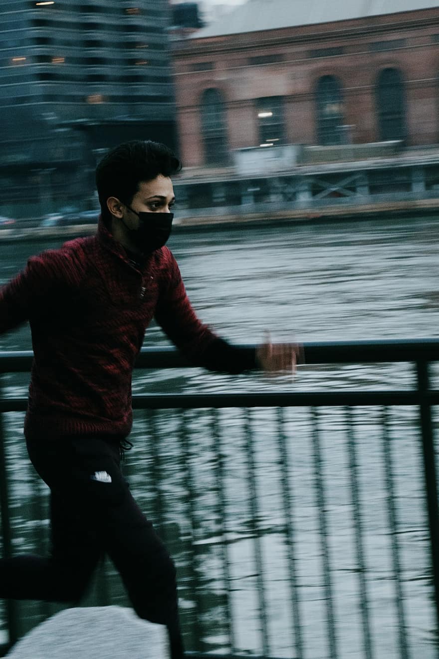 Newyork, nyc, thành phố New York, xinh đẹp, phim điện ảnh, chạy, chạy bộ, con sông, đang chạy, đàn ông, một người
