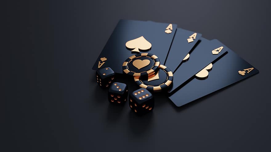 Kasino, Poker, Spiele, Design, Glücksspiel, schwarz, Vegas, Karte, Glück, Erfolg, Chance