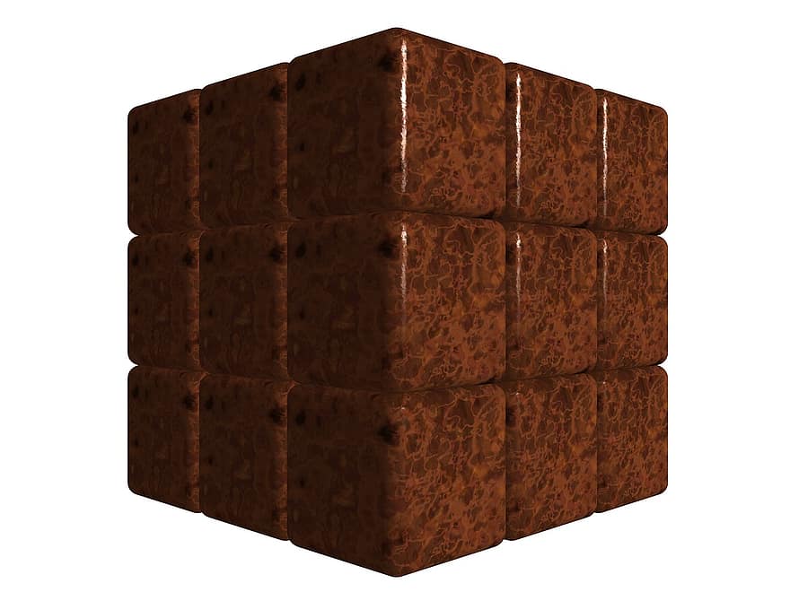 cube, tre, blokkere