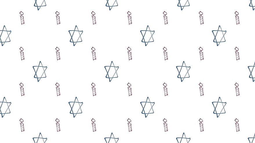 Jodendom, ster van David, kaarsen, hanukkah, vakantie, religie, geloof, viering, cultuur, aanbidden, god