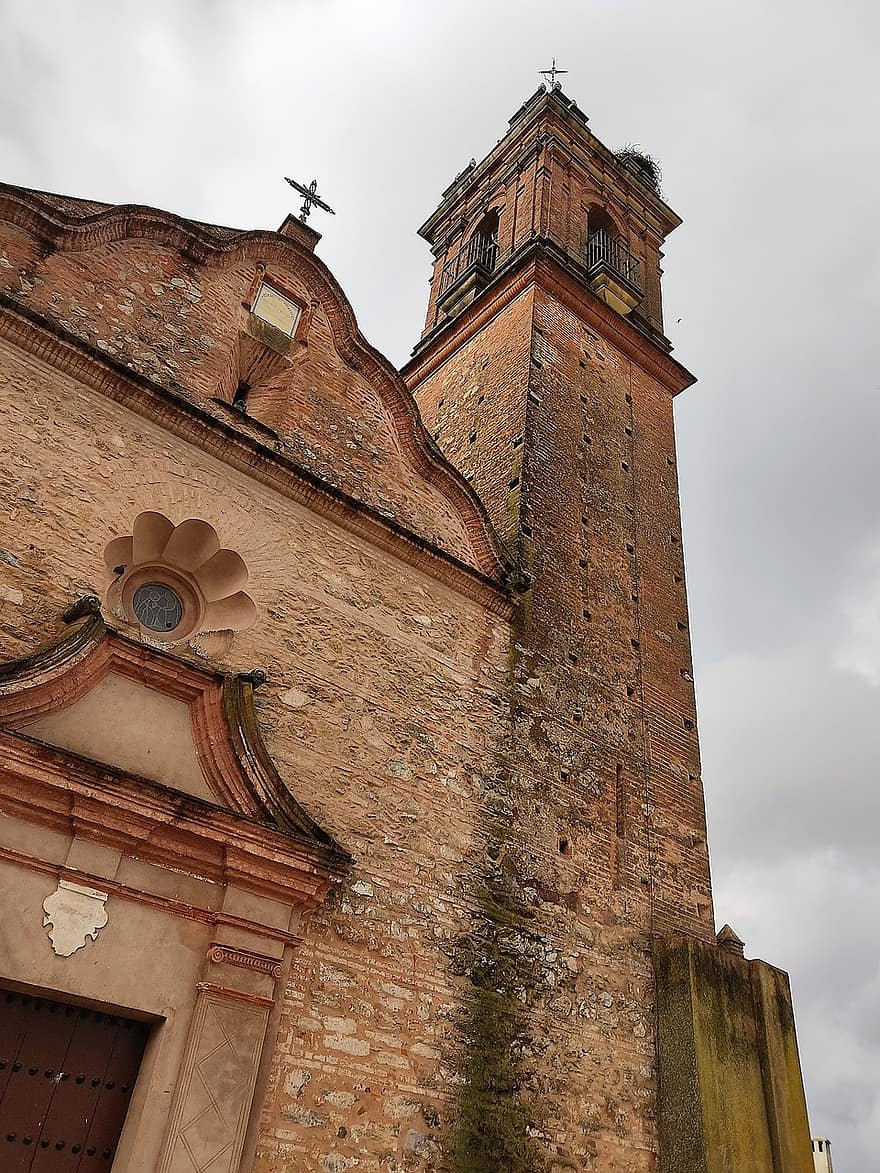 kirke, tårn, monument, historisk, turisme, rejse, Såret Kilde, Huelva