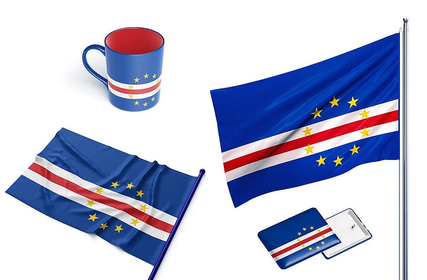 pays, drapeau, Cabo Verde, nationale, symbole, bannière