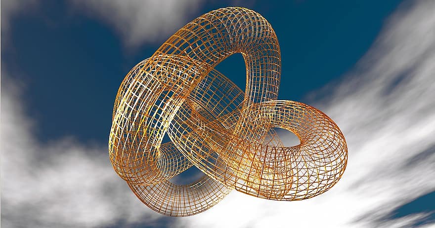 Knot, Fixing, Connection, Torus, Moebius, 3d, Wire Mesh, Entanglement, Infinity, Limitless, Abstract