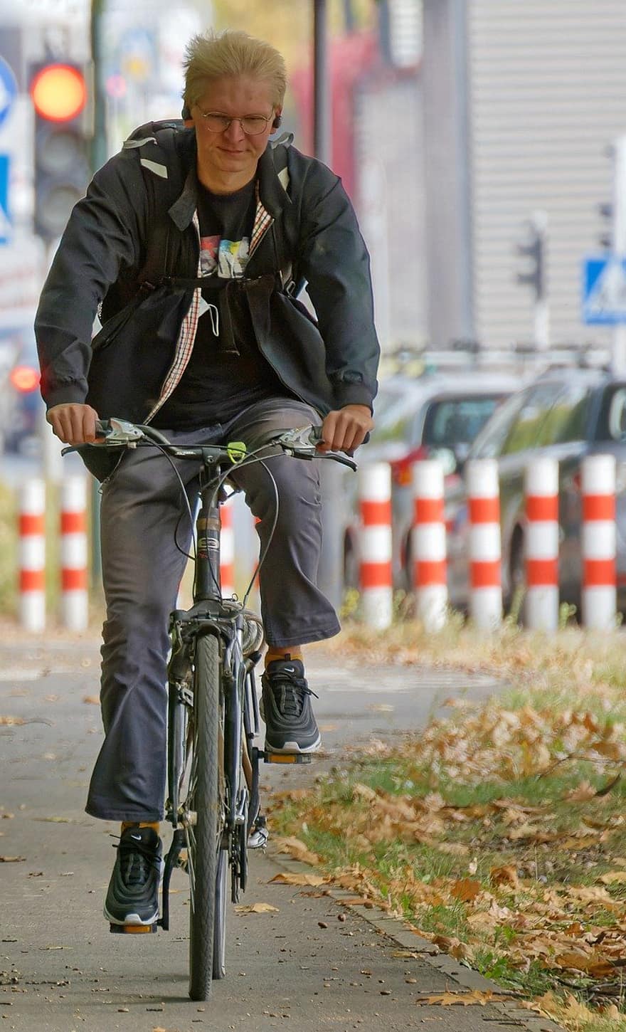 hombre, bicicleta, paseo, actividad, ciclista, equitación, urbano, ciclismo, hombres, una persona, deporte