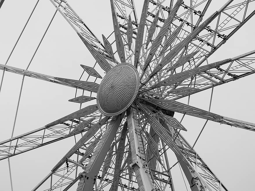 Wheel, Architecture, Monochrome, Structure, close-up, backgrounds, abstract, metal, pattern, steel, design