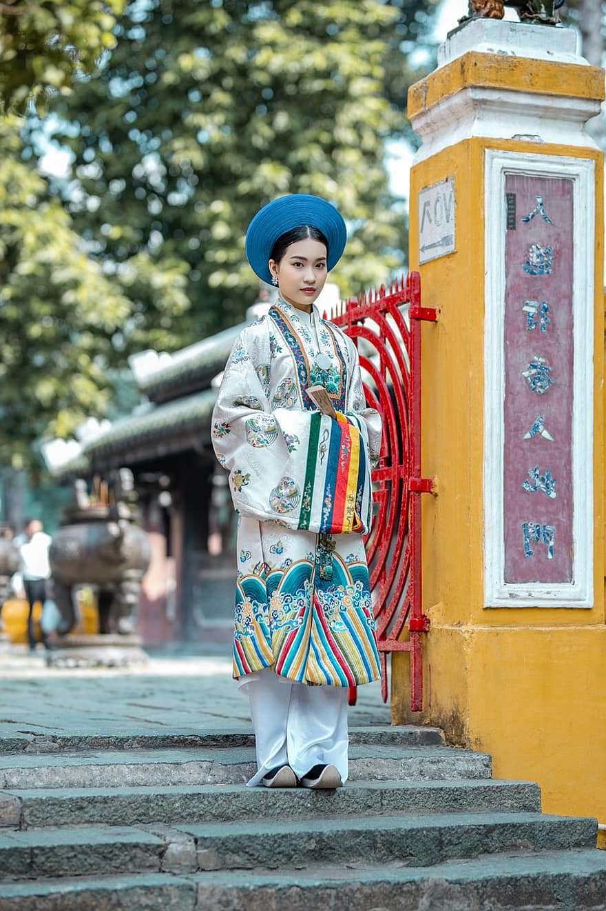 Viet Phuc, moda, capi di abbigliamento, ventaglio, donna, Nhat Binh, tradizionale, stile, vietnamita, asiatico, ragazza