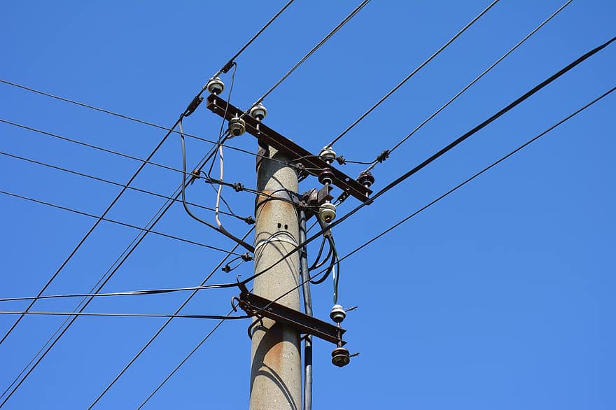 Strommast, nuværende, energi, Strømforsyning, elektricitet, højspænding, strømkabel, power poles, teknologi, øvre linjer, kabel