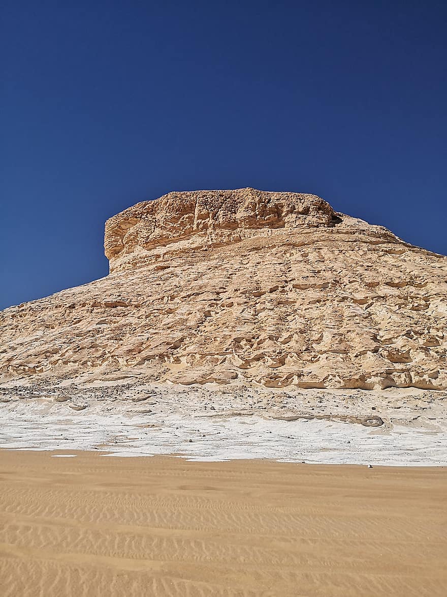 西部砂漠、岩石層、エジプト、地質学、風景、自然、砂、熱、温度、砂丘、青